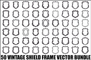 Vintage Shield Frame Vector Bundle, an Illustration by Designs_River (Thumbnail 1 of 51)