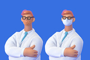 Doctor, 3D illustrations set, a Healthcare Illustration by Grivina's shop (Thumbnail 7 of 19)