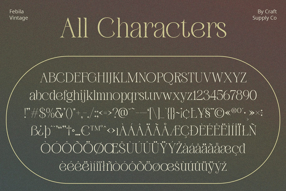 Febila Vintage, a Serif Font by Craft Supply Co. (Photo 6 of 8)