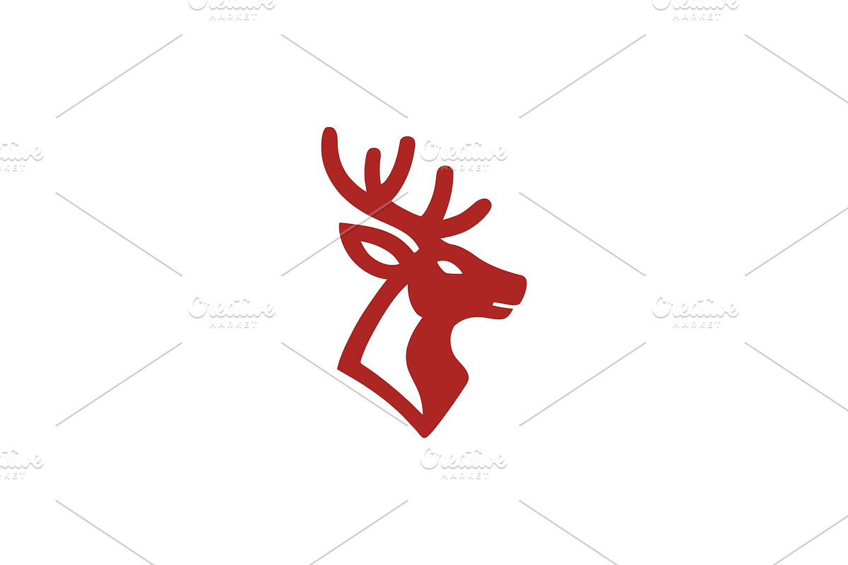 Minimalist Deer Head Logo, a Branding & Logo Template by Vectorium Studio (Photo 1 of 2)