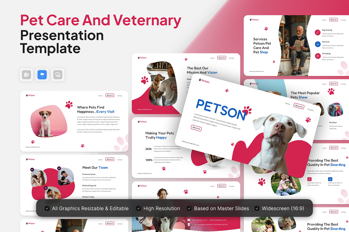 Pet Care and veternary Keynote, a Presentation Template by Annora Studio (Photo 1 of 5)