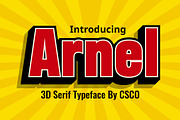 Arnel 3D, a Sans Serif Font by Craft Supply Co. (Thumbnail 1 of 8)
