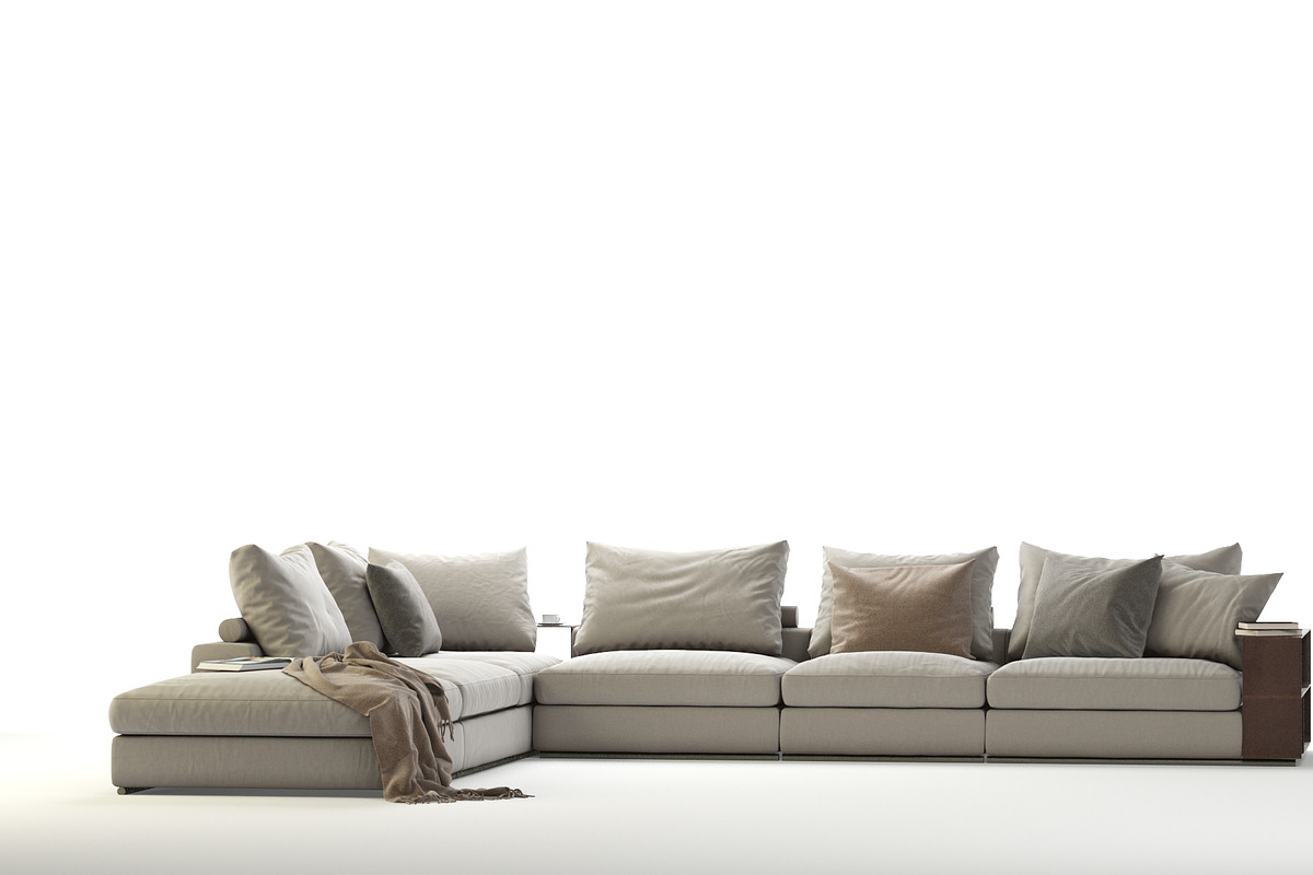Flexform Groundpiece Sectional Sofa, a Furniture 3D Model by NOMODOL (Photo 4 of 9)