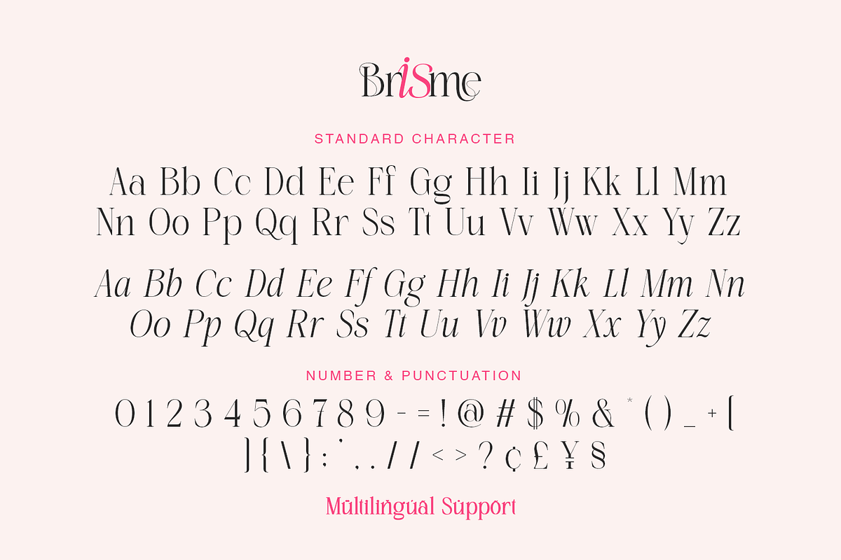 Brisme - Modern Luxury Serif Font, a Serif Font by Pixesia Studio (Photo 12 of 12)