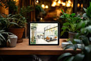 Ipad Pro with Green Plants Mockups, an iPad Mockup by AlineArtStore (Thumbnail 3 of 6)