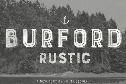 Burford Rustic Pro, a Font by Kimmy Design