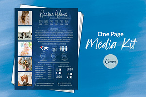 One Page Media Kit in Navy Blue [B]