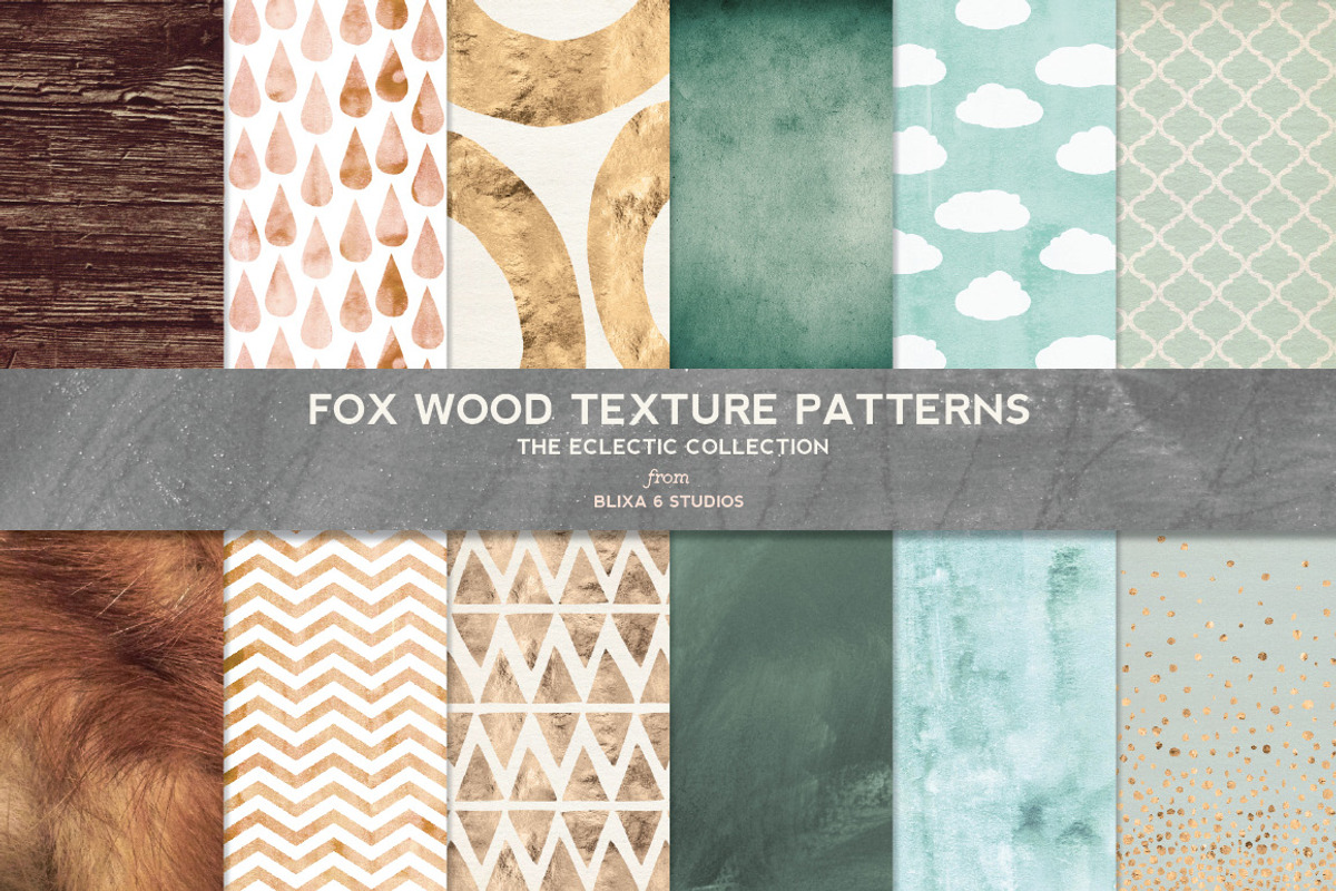 Fox Wood Textured Digital Patterns, a Texture Graphic by Blixa 6 Studios (Photo 1 of 5)