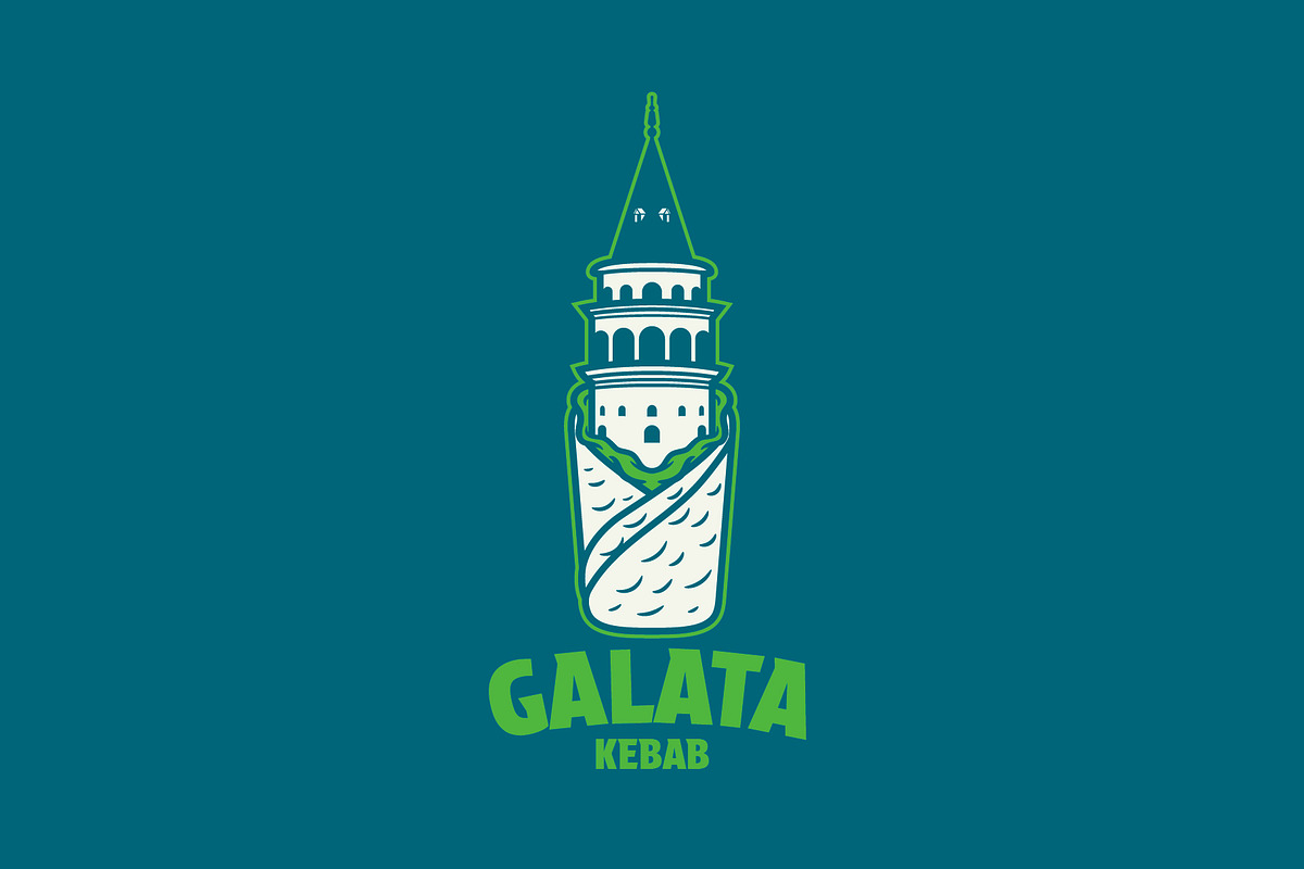 Galata Kebab Logo Template, a Branding & Logo Template by Kreasi Malam (Photo 2 of 4)