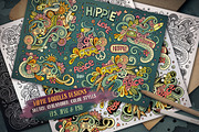 Hippie Doodles Designs Big Set, a Decorative Illustration by BALABOLKA (Thumbnail 1 of 10)