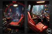 Cyberpunk Vehicle Interior Poster, a Background Graphic by Other Side Art (Thumbnail 2 of 5)