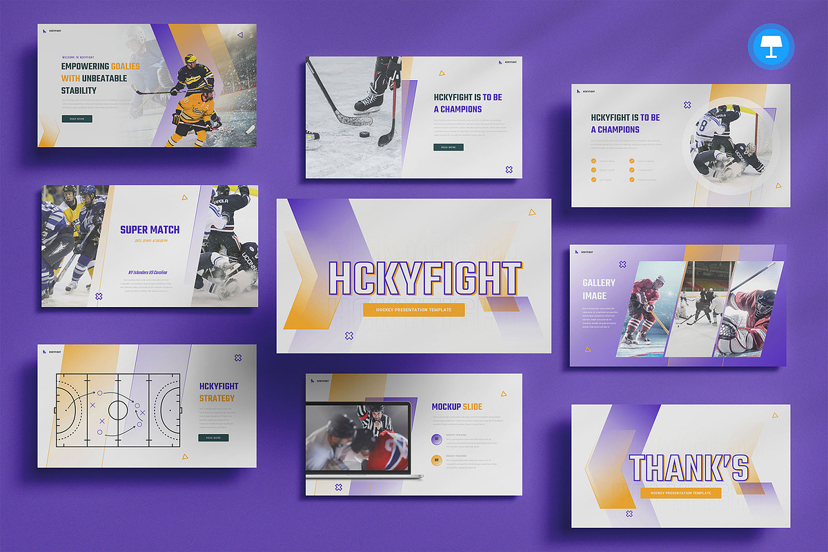 Hockey Team & Sports Keynote, a Presentation Template by Pixslides (Photo 1 of 7)