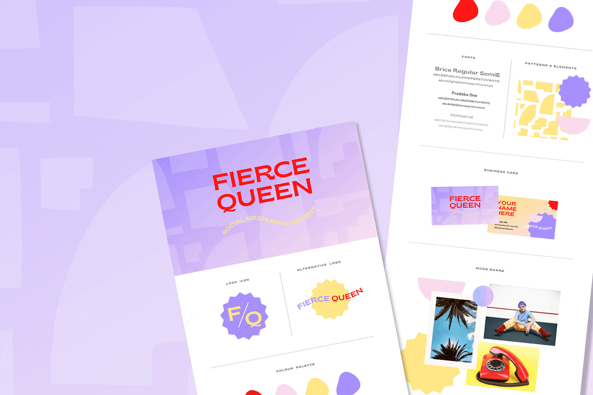 Fierce Queen Canva logo & brand kit, a Branding & Logo Template by Kurly Creative (Photo 10 of 13)