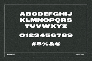 Mesa -Wide Bold Sans Serif Hand Made