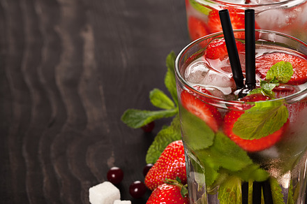 Strawberry Mojito Summer Cocktail Drink Containing Alcohol Background And preview 6