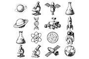 Vintage Science Space Icon Set, an Object Graphic by RT Studio (Thumbnail 2 of 4)