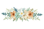 Rustic Orange Floral Set, an Illustration by Designer_Momina (Thumbnail 5 of 16)