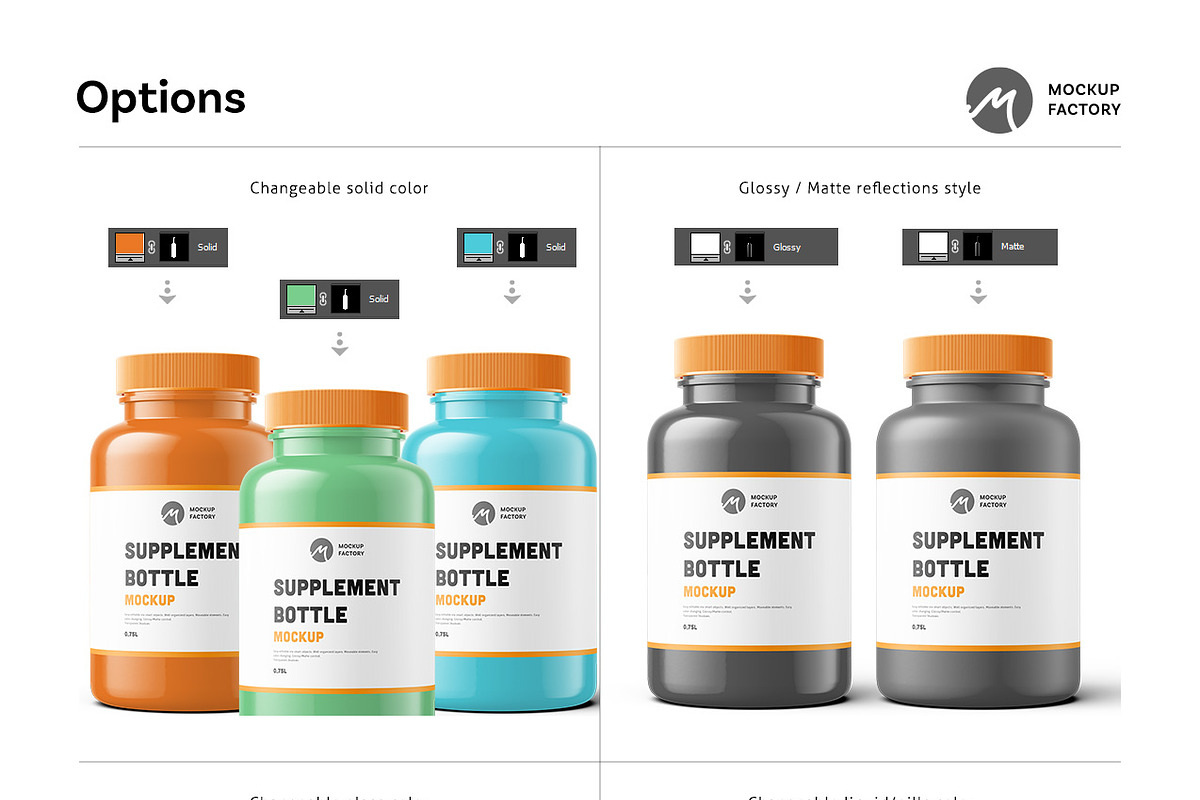 Supplement Bottle Mockup, a Packaging Mockup by Mockup Factory (Photo 3 of 3)