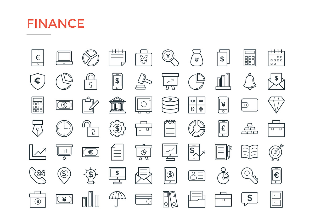 4800 Line Icons Pack, an Outline Icon by Vectors Market (Photo 6 of 13)