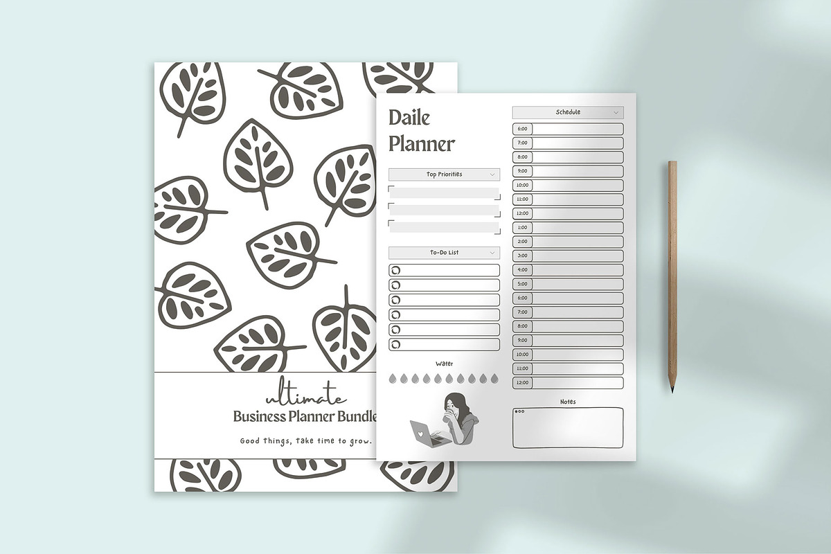 Ultimate Business Planner Bundle, a Stationery Template by LaxmiOwl (Photo 10 of 11)