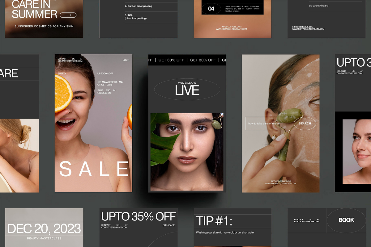Instagram Beauty Template, a Social Media Template by Prapti Design (Photo 3 of 12)