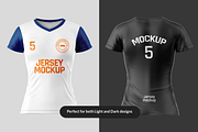 V Neck Women Jersey Mockup, a Product Mockup by Mockupdaddy (Thumbnail 9 of 10)
