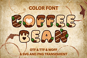 Coffee Bean - Color Font, a Sans Serif Font by Adalin Shop (Thumbnail 1 of 3)