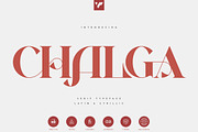 Chalga - Serif Typeface (3 weights), a Serif Font by VP Fonts (Thumbnail 1 of 11)