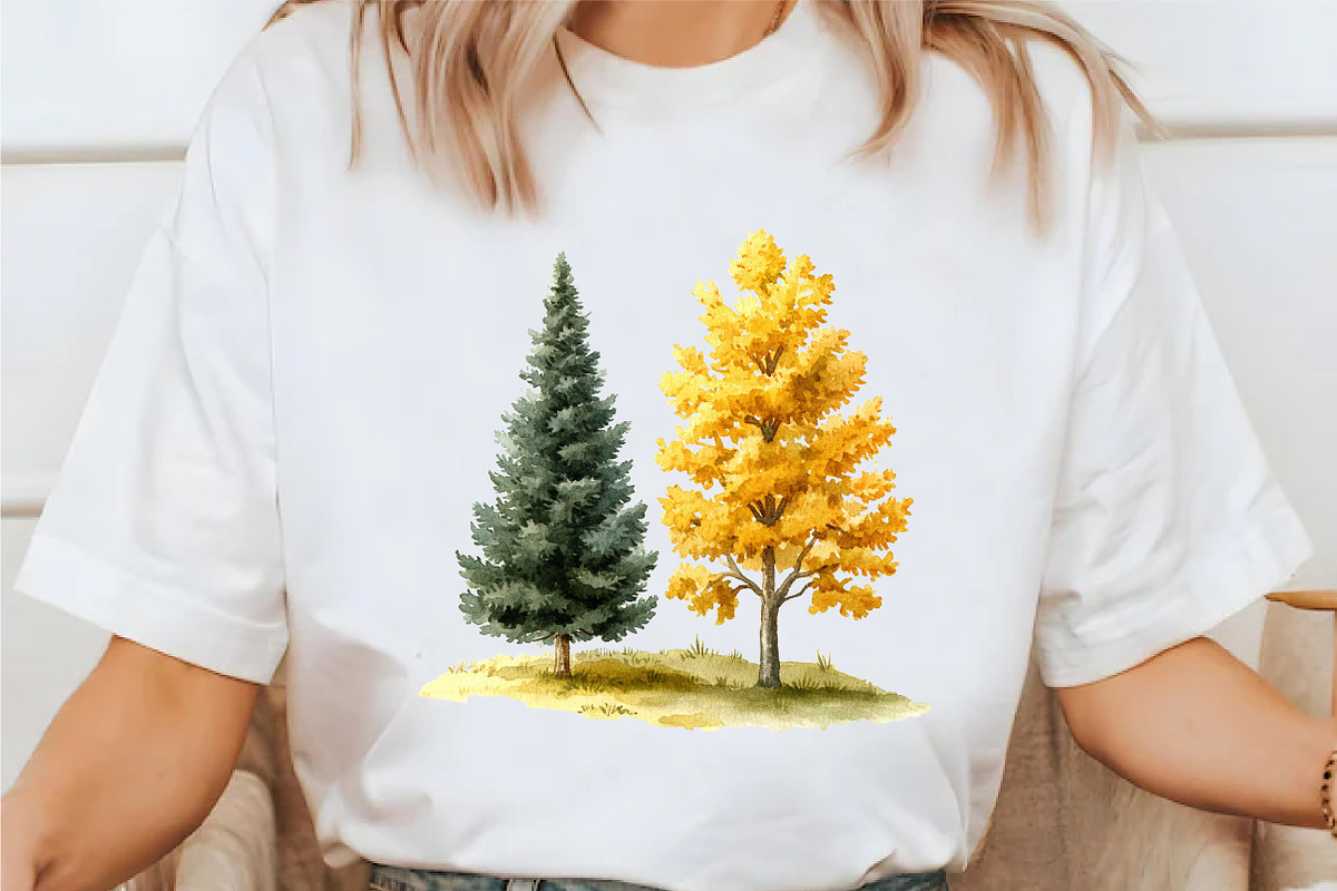 Watercolor Autumn Tree PNG Clipart, a Seasonal Illustration by designcity5 (Photo 3 of 5)