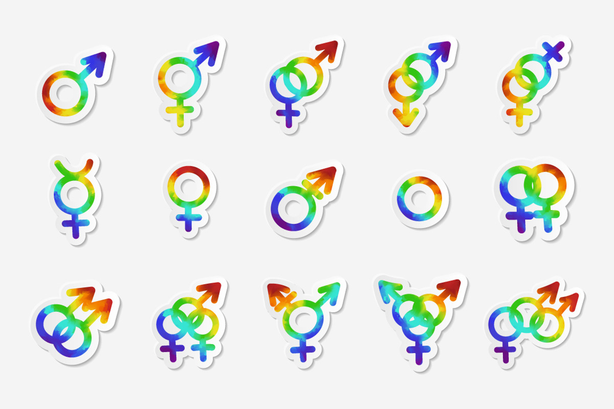 LGBT pride set, an Illustration by ekmelica (Photo 4 of 5)