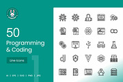 Programming & Coding Line Icons, an Icon by IconBunny (Thumbnail 1 of 2)