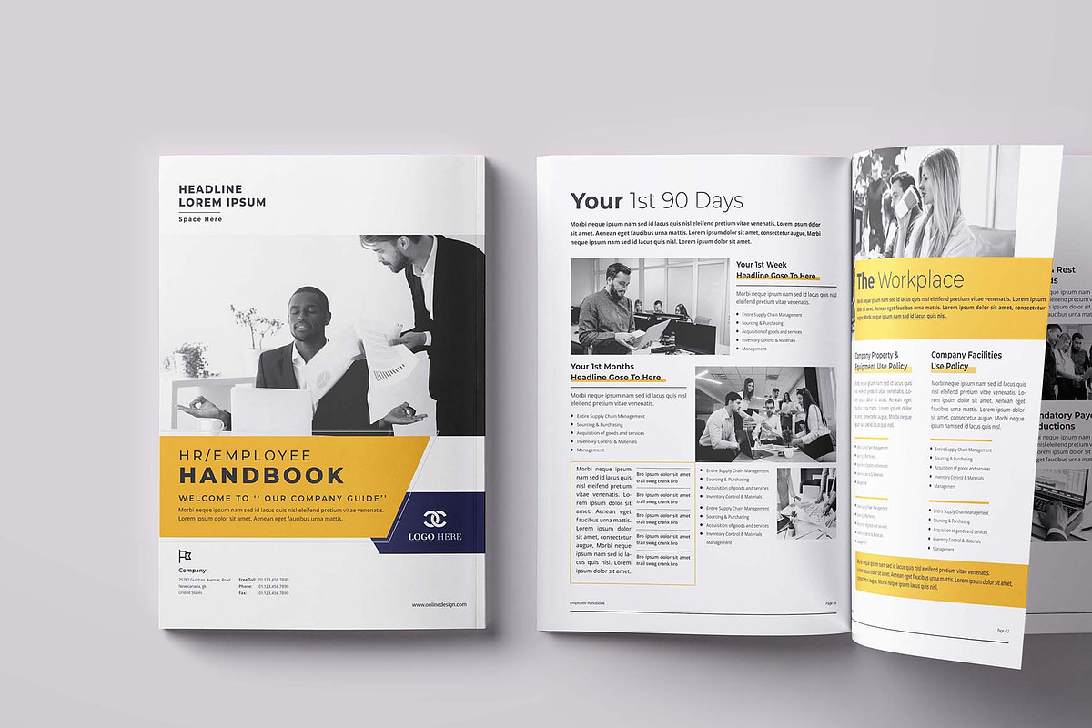 Employee Handbook Bundle | Word, IND, a Brochure Template by obayes (Photo 75 of 75)