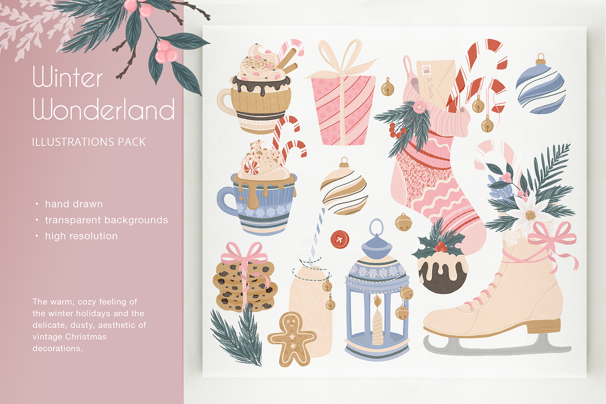 Winter Wonderland Illustration Pack, a Decorative Illustration by Moon Starer Studio (Photo 1 of 3)