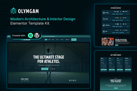 Olymgam Olympic Sports Elementor Kit, a WordPress Template by Fazanash Shop