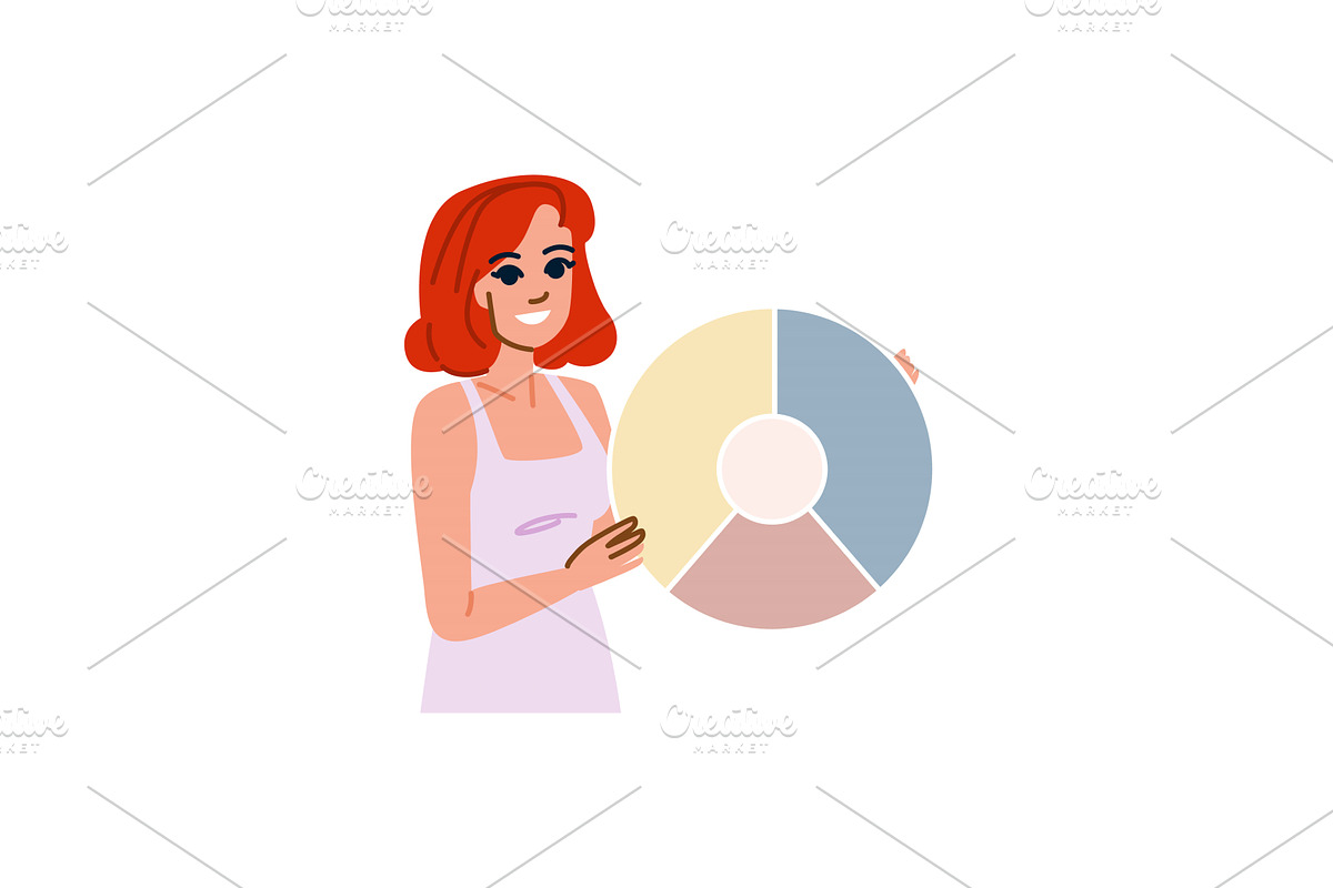 Smiling woman designer holding color, an Illustration by pikepicture