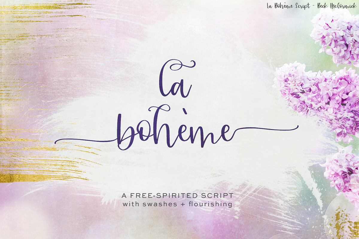 La Boheme Script, a Script Font by Beck McCormick (Photo 1 of 10)