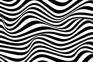 Waving black and white stripes