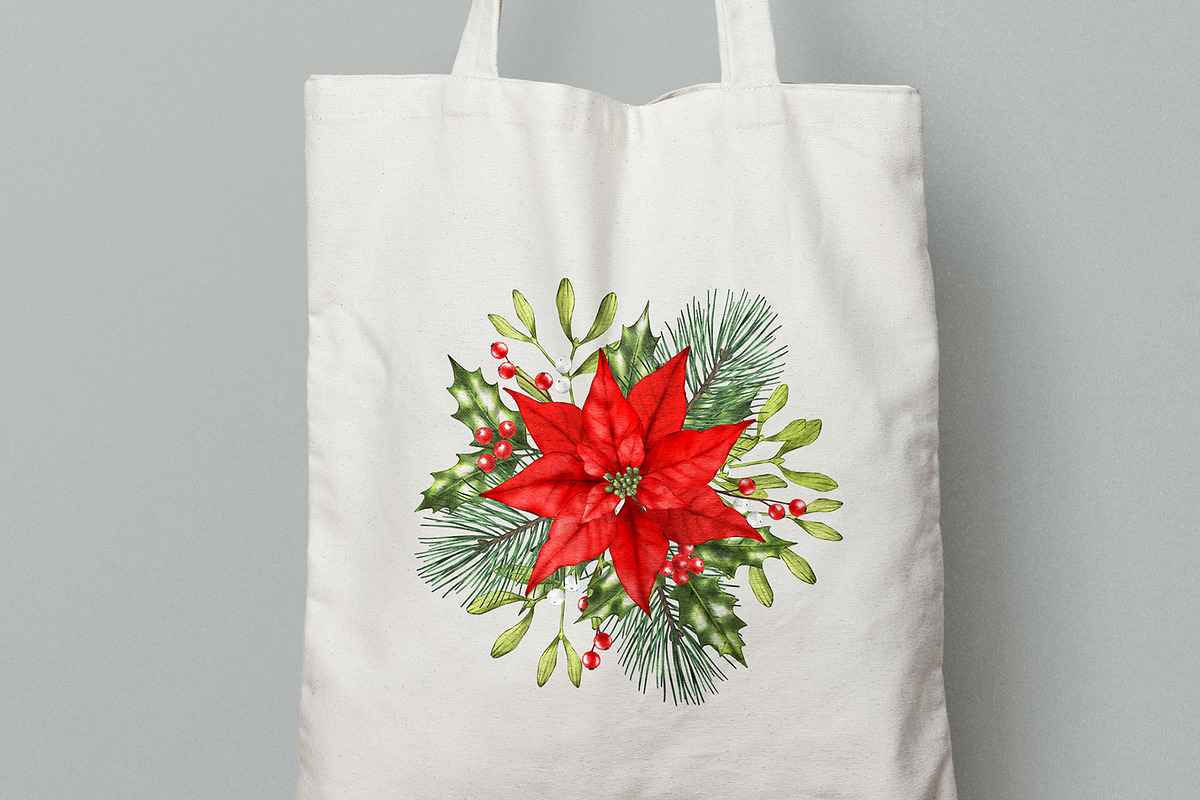 Poinsettia christmas png clipart, an Illustration by ARTVracovska (Photo 5 of 5)