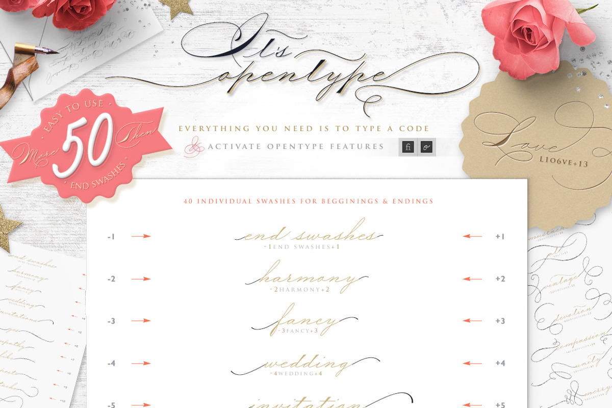 The Wedding Script & Invitation set preview 5
