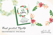 Tropical Watercolor Flamingo Wreaths, an Illustration by Bloomella (Thumbnail 2 of 7)