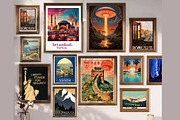 Travel Prints Bundle 600+ Vintage, a Wallpaper Photo by Chipshpow Graphics (Thumbnail 4 of 13)