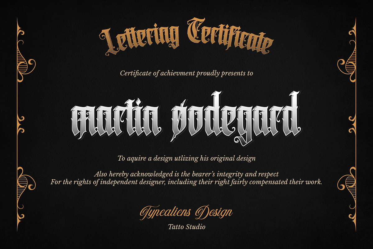 Aimerva, a Blackletter Font by ilhamtaro (Photo 5 of 12)