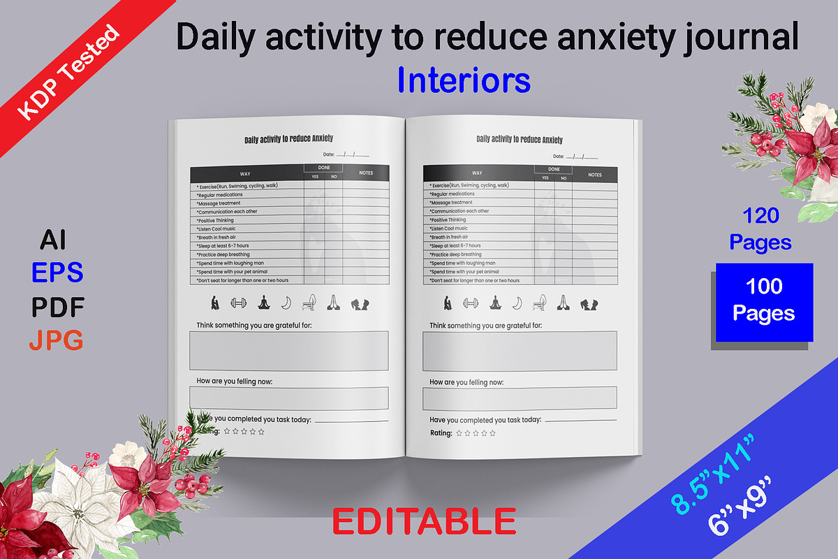 Anxiety Journal KDP Interior, a Graphic by Hitubrand (Photo 2 of 2)