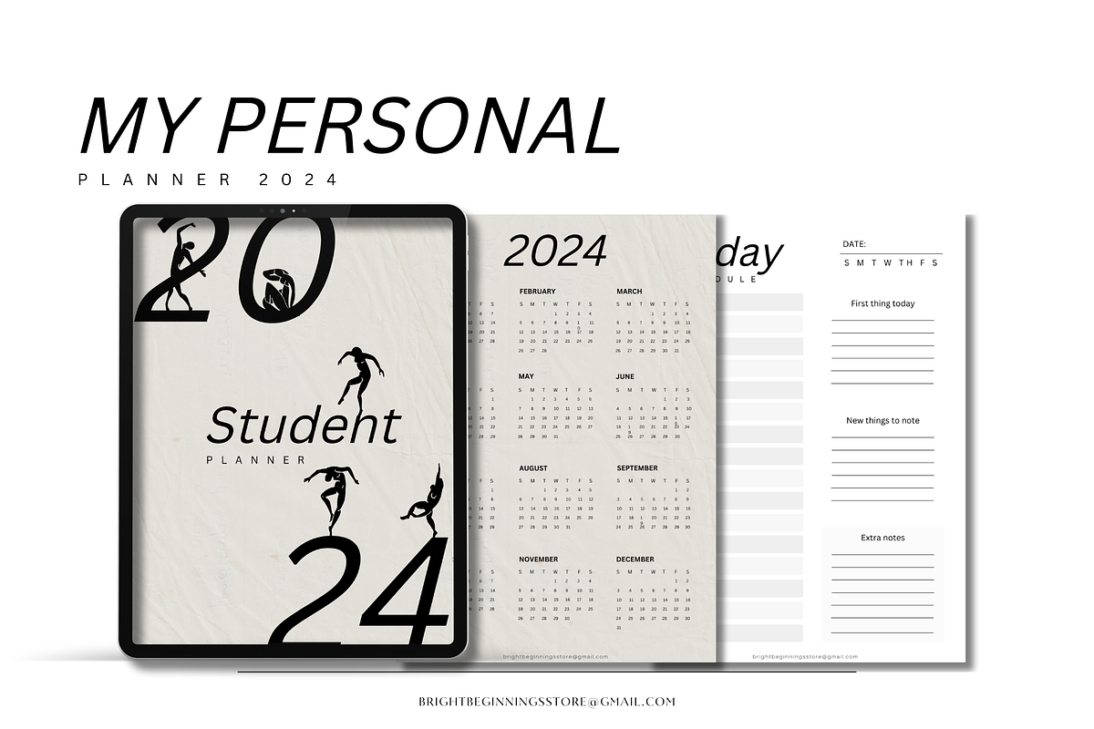 Minimalist Student Planner, a Templates & Theme by Bright Beginnings Store (Photo 2 of 5)