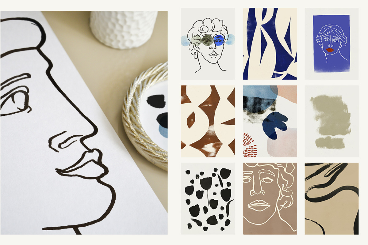 Hand Painted Modern Posters Patterns, a Wallpaper Graphic by TanyaSchuka (Photo 20 of 24)