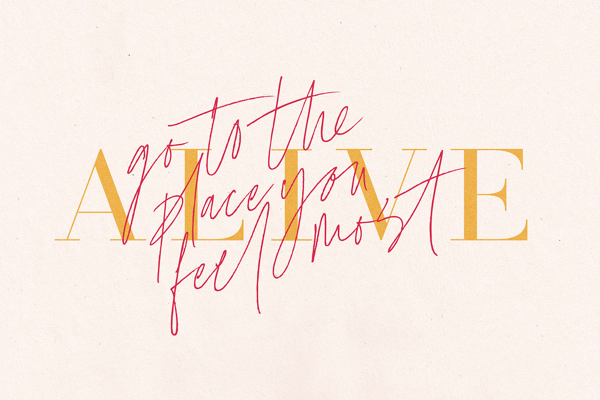 Coral Blush Font Duo preview 3