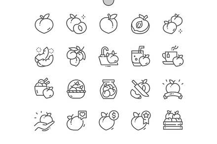 Peach Line Icons, an Outline Icon by Palau