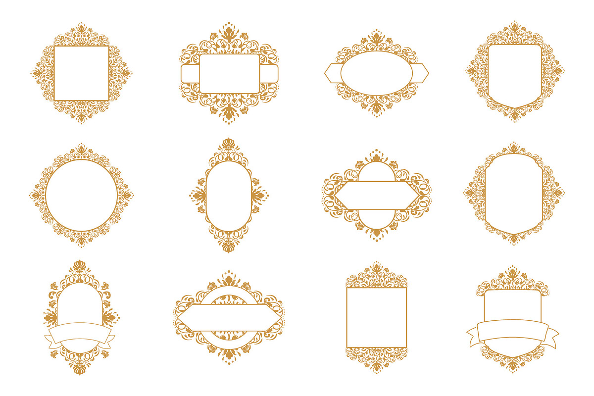 30 Damask  pattern frames 02, an Illustration by Bloom21Art (Photo 6 of 7)