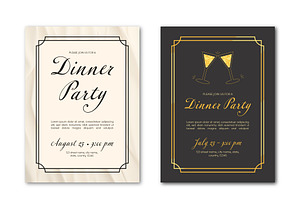 Elegant Dinner Party Invitations, a Templates & Theme by studiogstock