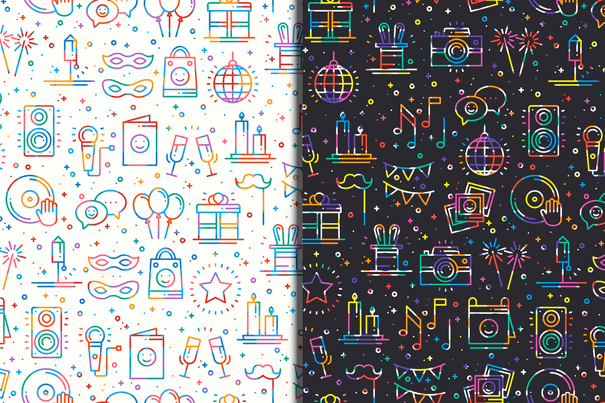 Birthday Party Patterns, a Pattern Graphic by Krolja (Photo 2 of 4)